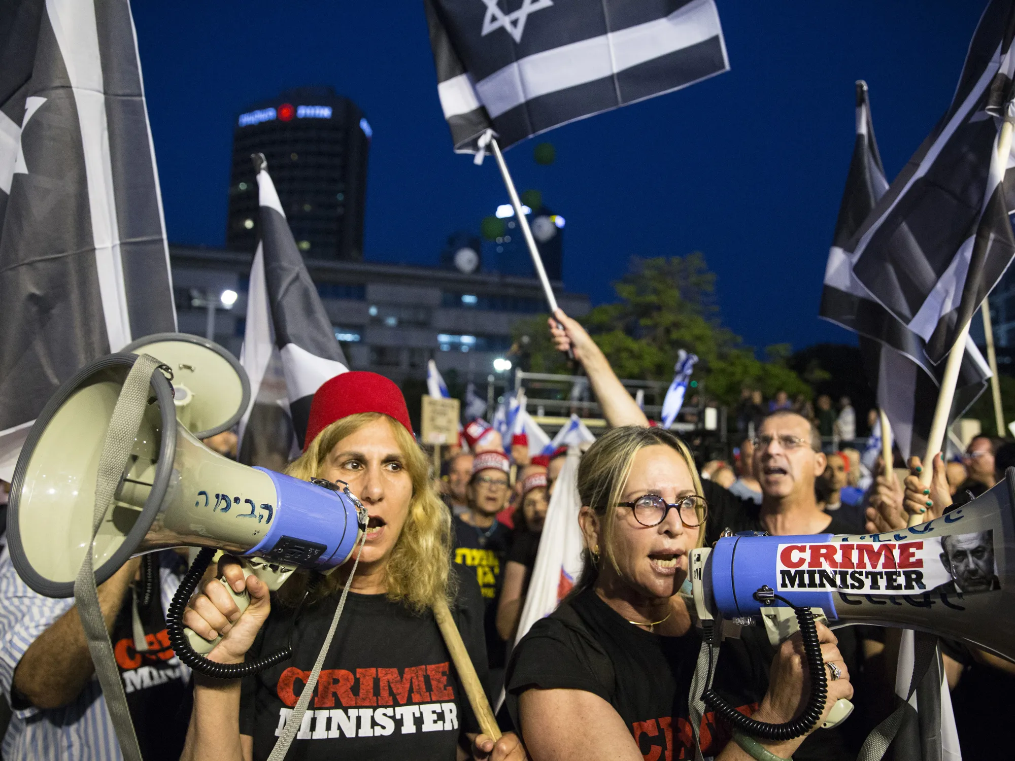 'Immunity Law' protests in Tel Aviv.