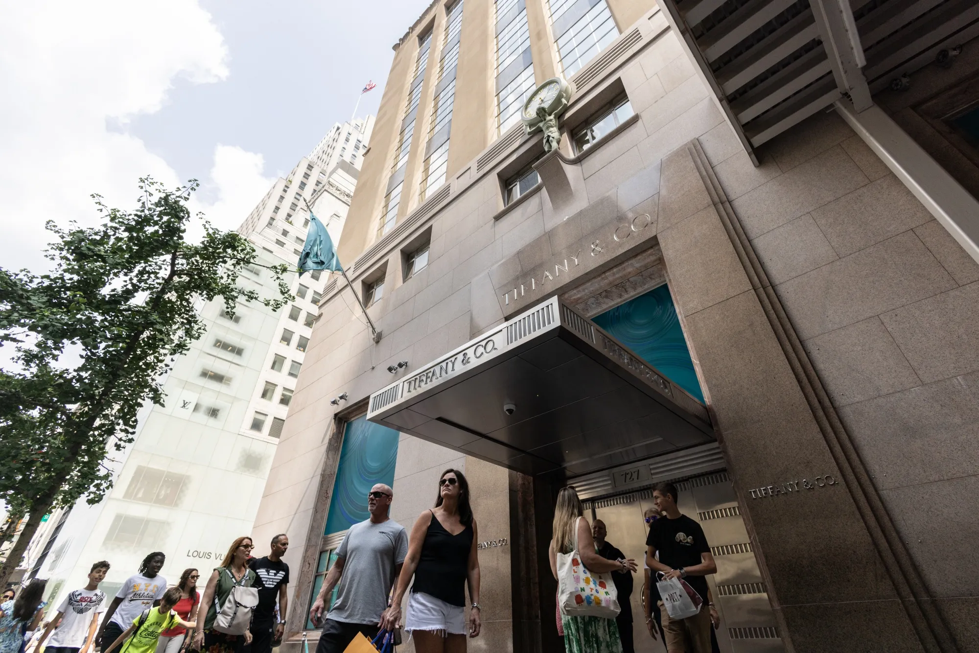 The Tiffany &amp; Co. store on Fifth Avenue in New York.