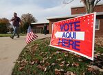Voters head to the polls outside Cleveland, Ohio. 