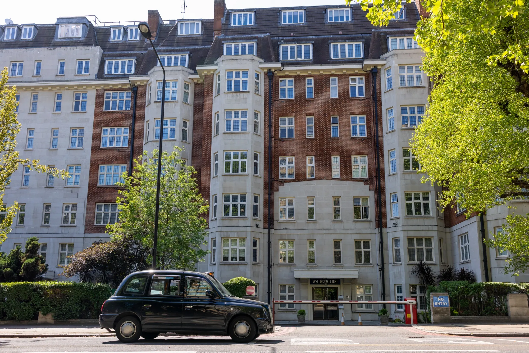 An apartment block in the St. John's Wood district of London.