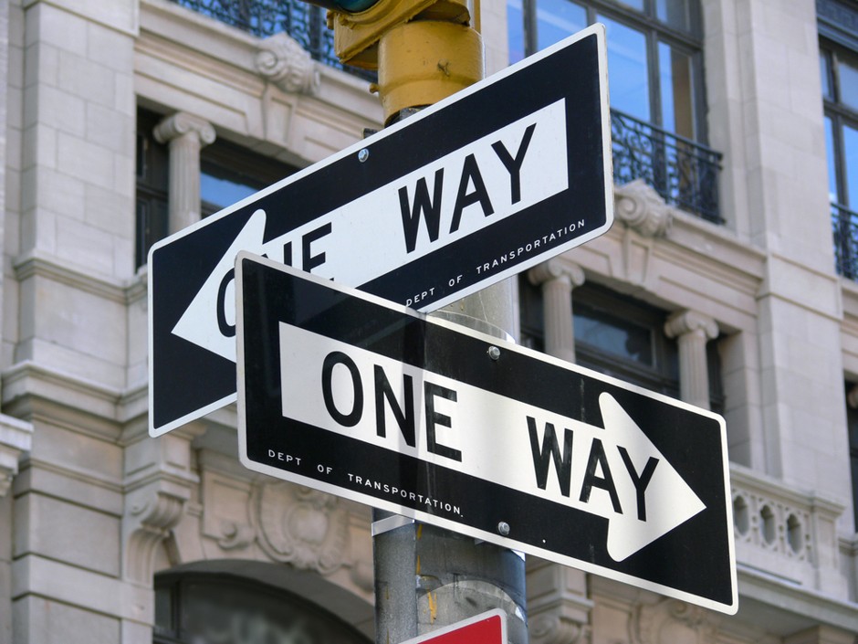 Sign - One Way Street