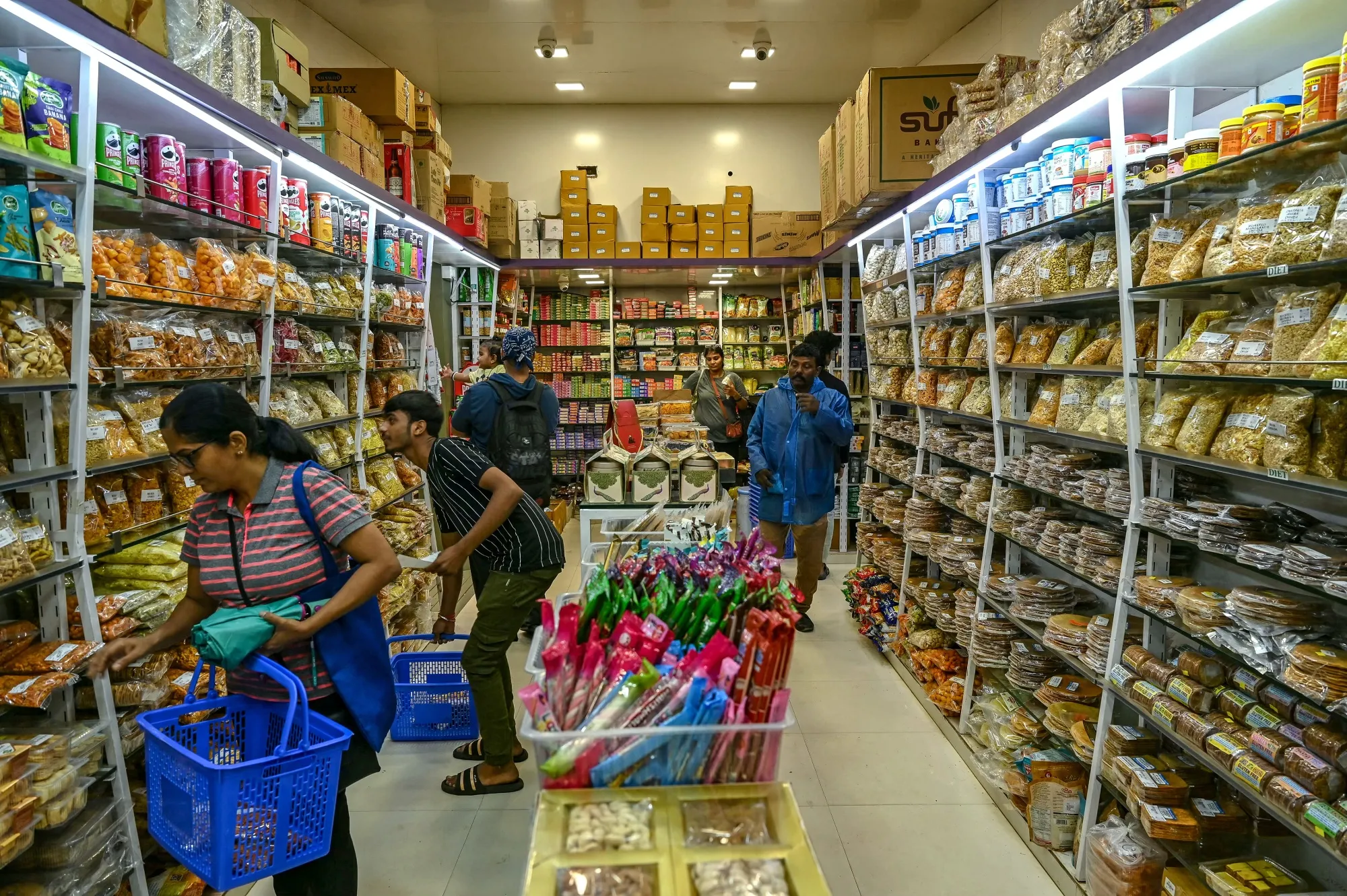 Shoppers at a store in Mumbai.