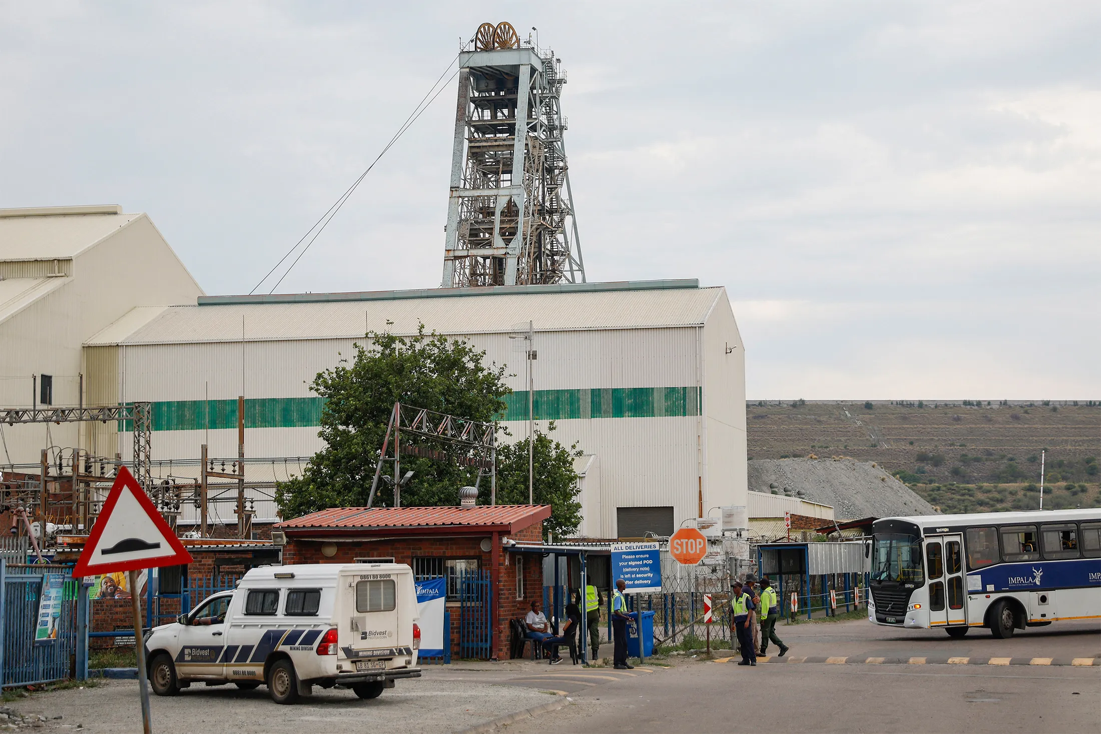 The entrance to shaft 11 at Impala Platinum’s mine&nbsp;near Rustenburg, South Africa, on Nov. 28.&nbsp;
