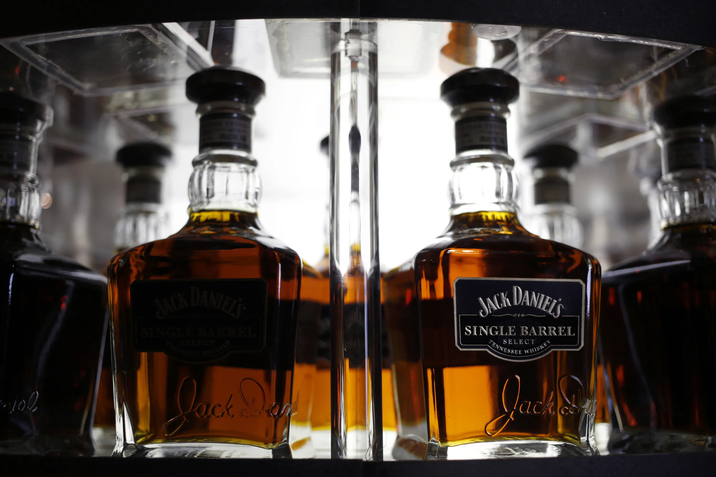 Bottles of Jack Daniel's Single Barrel Select Tennessee Whiskey