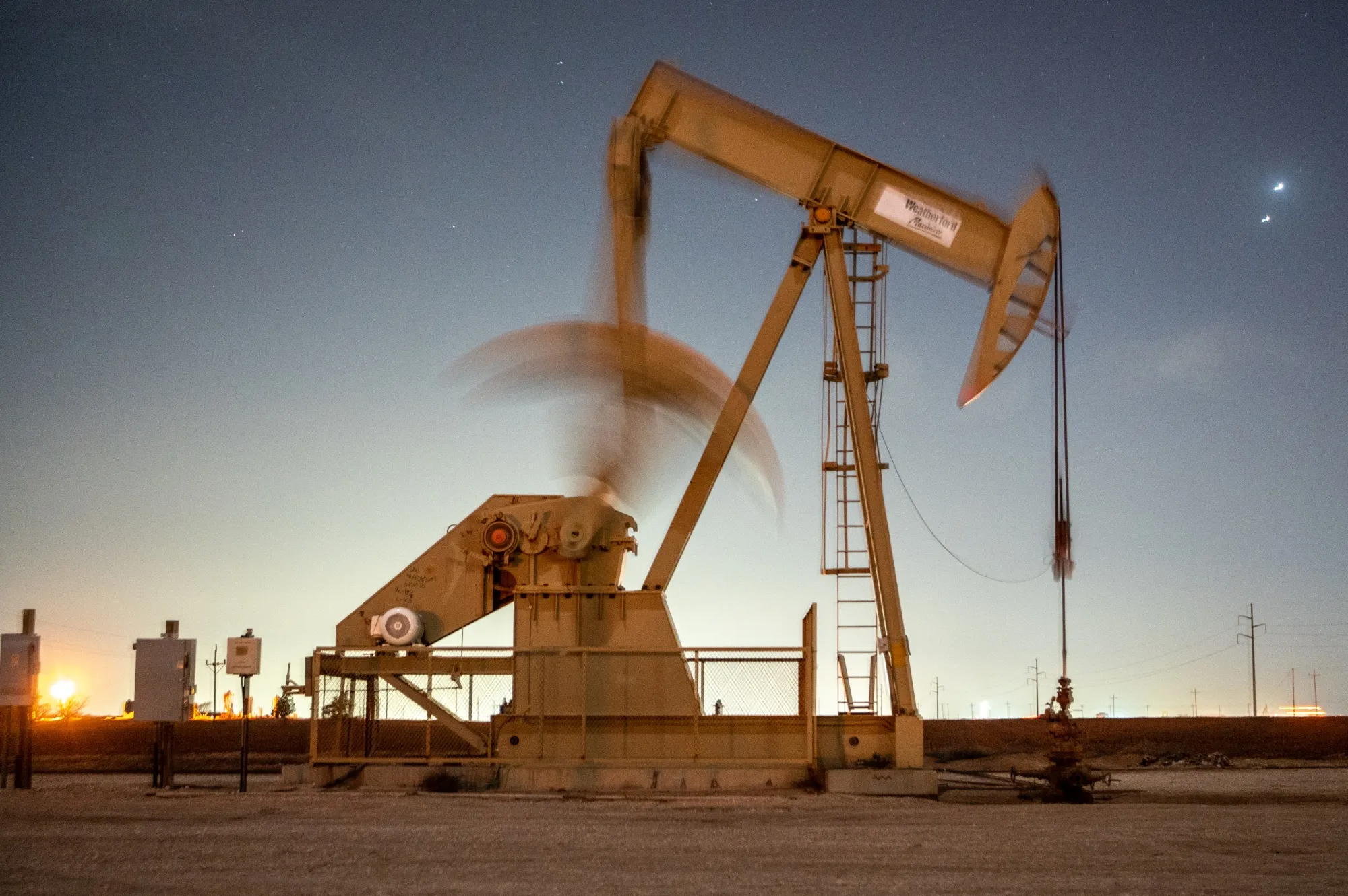 An oil pump jack in Texas.