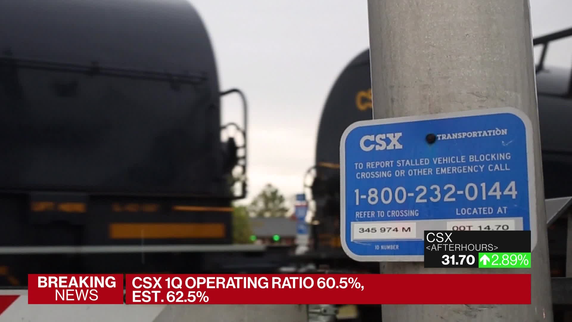 Watch Closer Look At CSX Earnings - Bloomberg