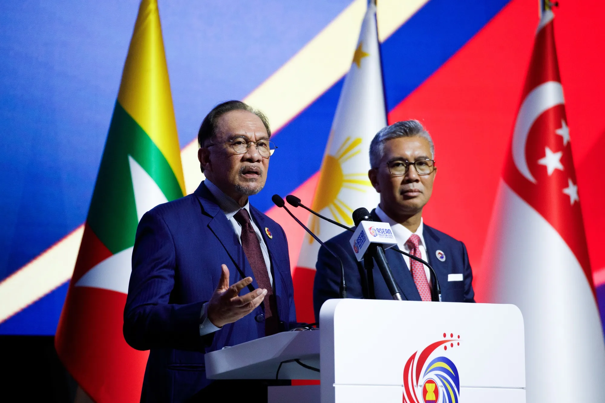 Anwar Ibrahim, Malaysia's prime minister, during the Association of Southeast Asian Nations&nbsp;summit in Kuala Lumpur on May 27.