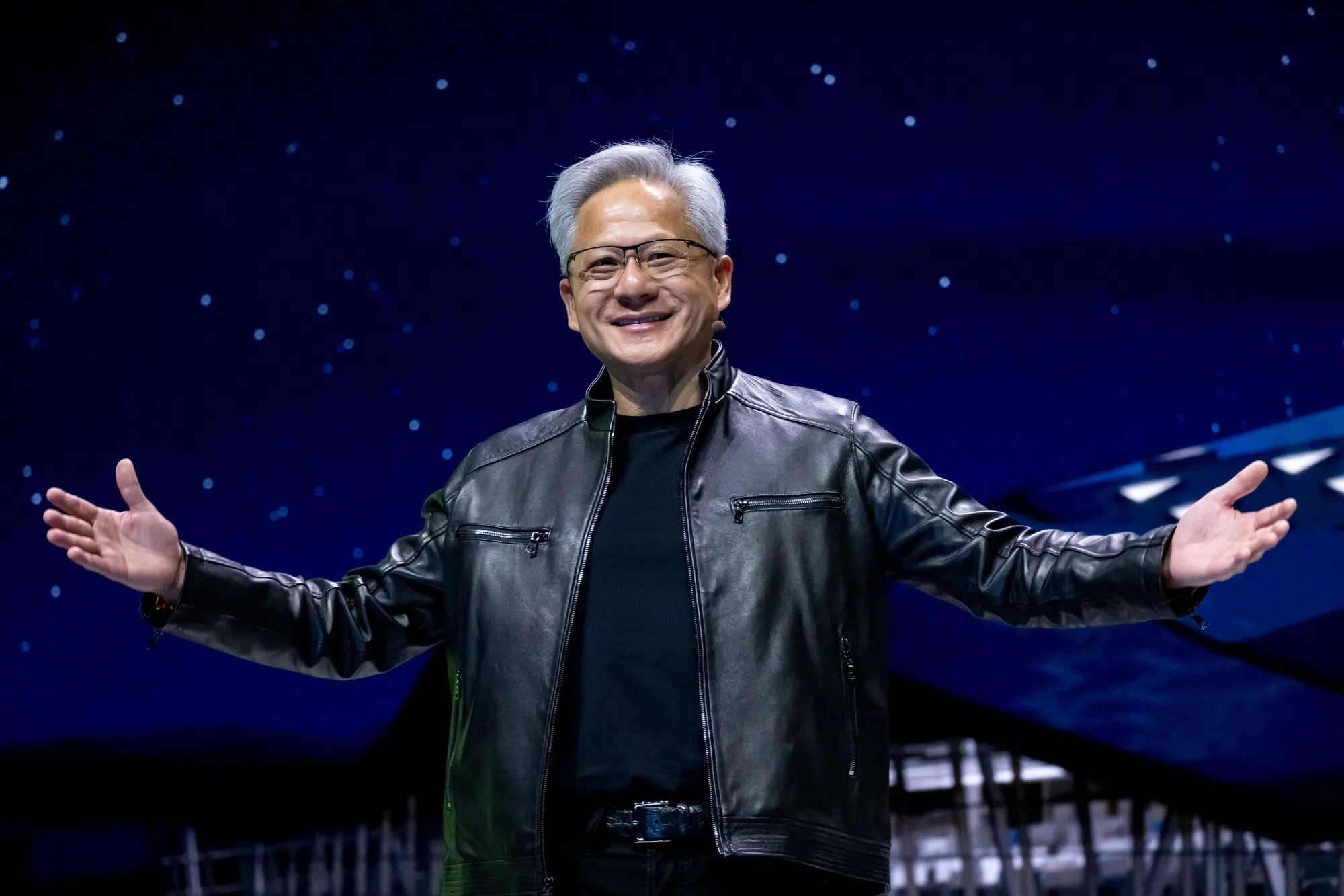 Jensen Huang, chief executive officer of Nvidia, last month during the the company’s GTC conference in San Jose, California.