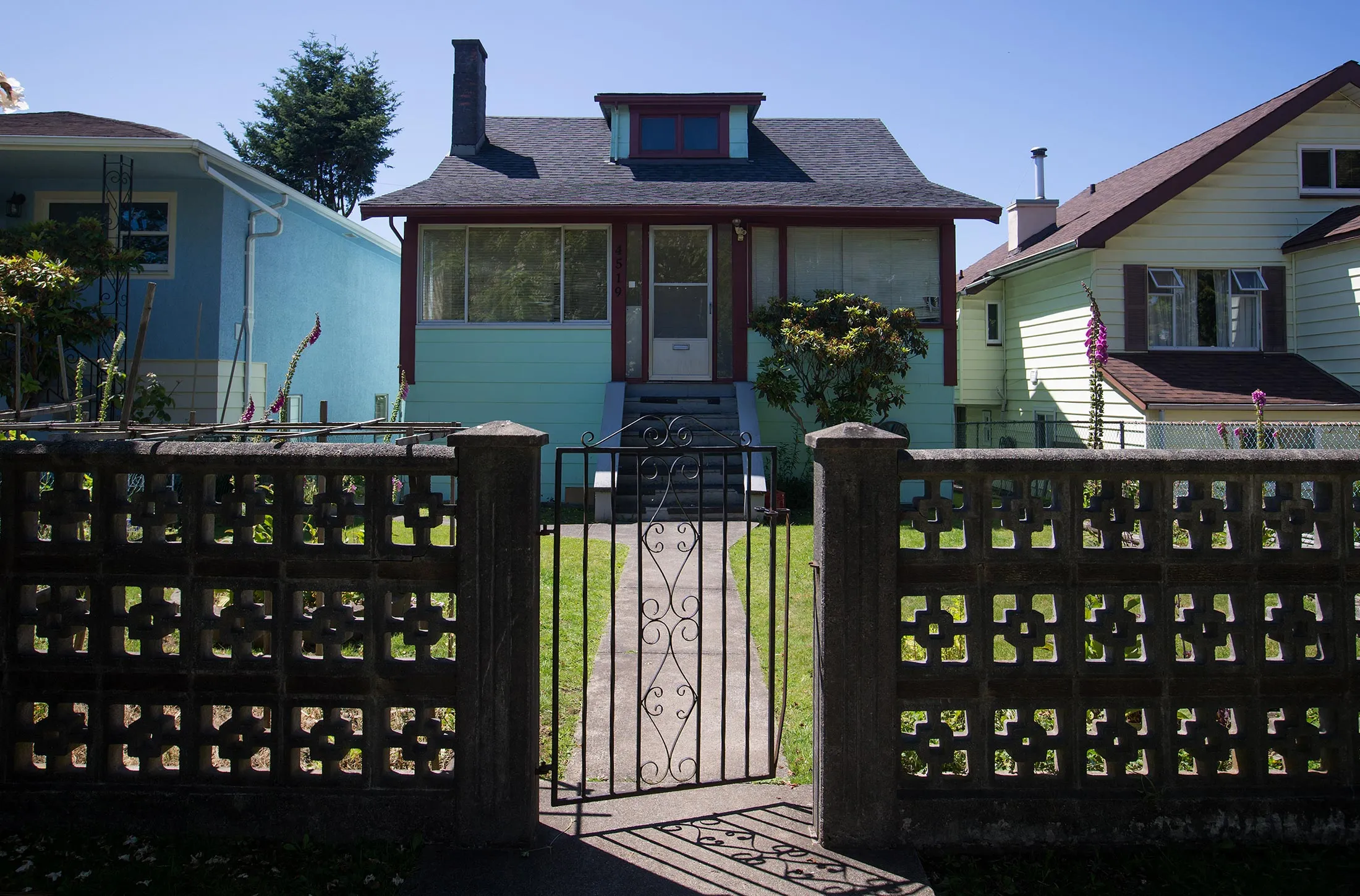 A home for sale, in East Vancouver, British Columbia.
