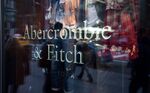 Abercrombie & Fitch Co. signage is displayed at the store on 5th Avenue in New York.