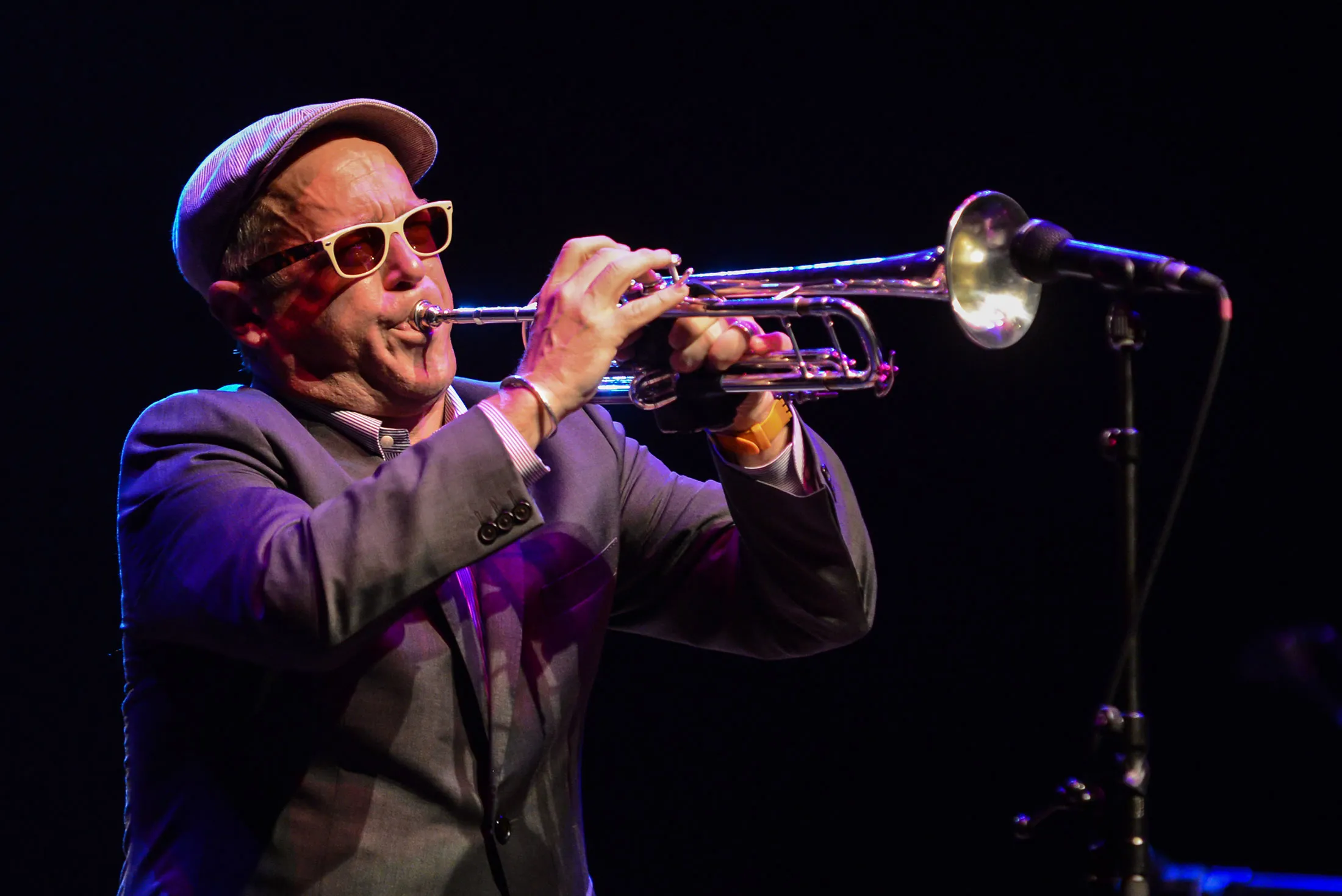Dave Douglas performs on stage at the Barbican during the 2014 London Jazz Festival.
