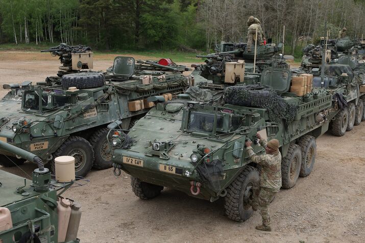 U.S. Army Stryker Brigade Participates In Saber Strike 26 NATO Military Exercises