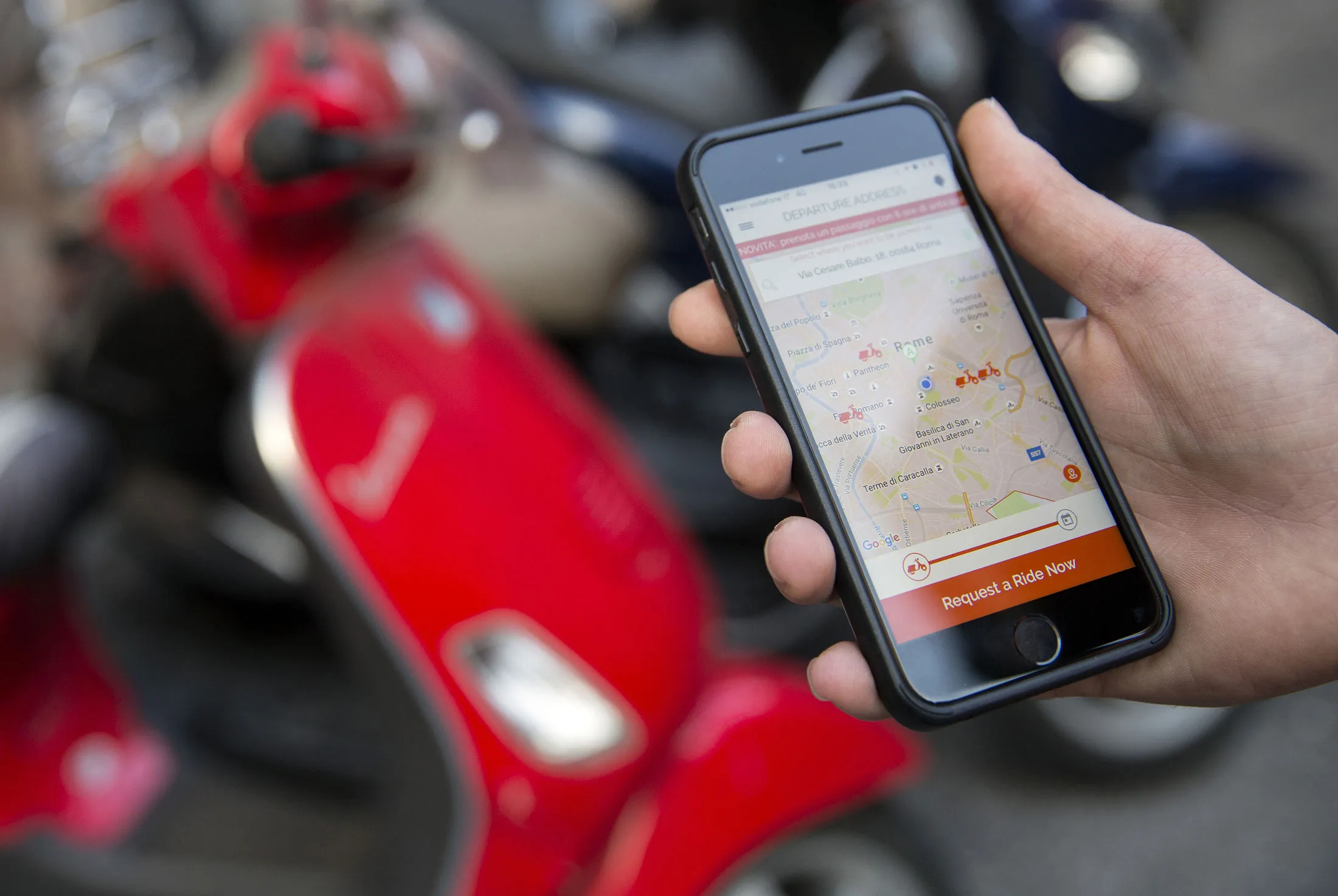 Rome’s Scooterino offers Vespa sharing, with a social side.
