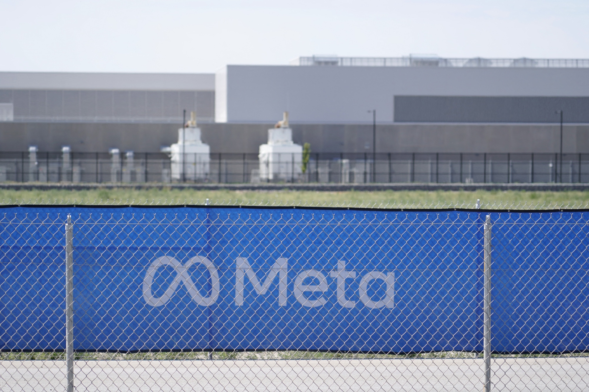 Meta's Facebook data center in Eagle Mountain, Utah on July 18, 2024. The data center is a complex of five large buildings each over four football fields long and totaling 2.4 million square feet. Photographer: George Frey/AFP/Getty Images