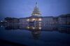 The U.S. Capitol is reflected in a Capitol Visitor Center fountain in Washington, D.C., U.S.