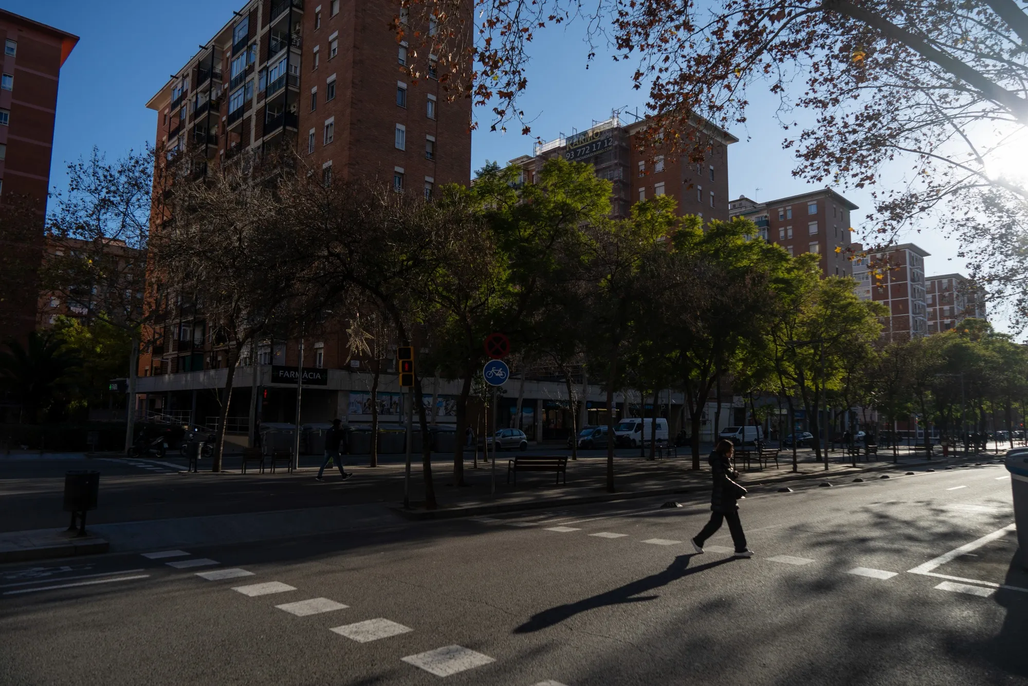 Residential buildings in the Sant Mart district of Barcelona, Spain.