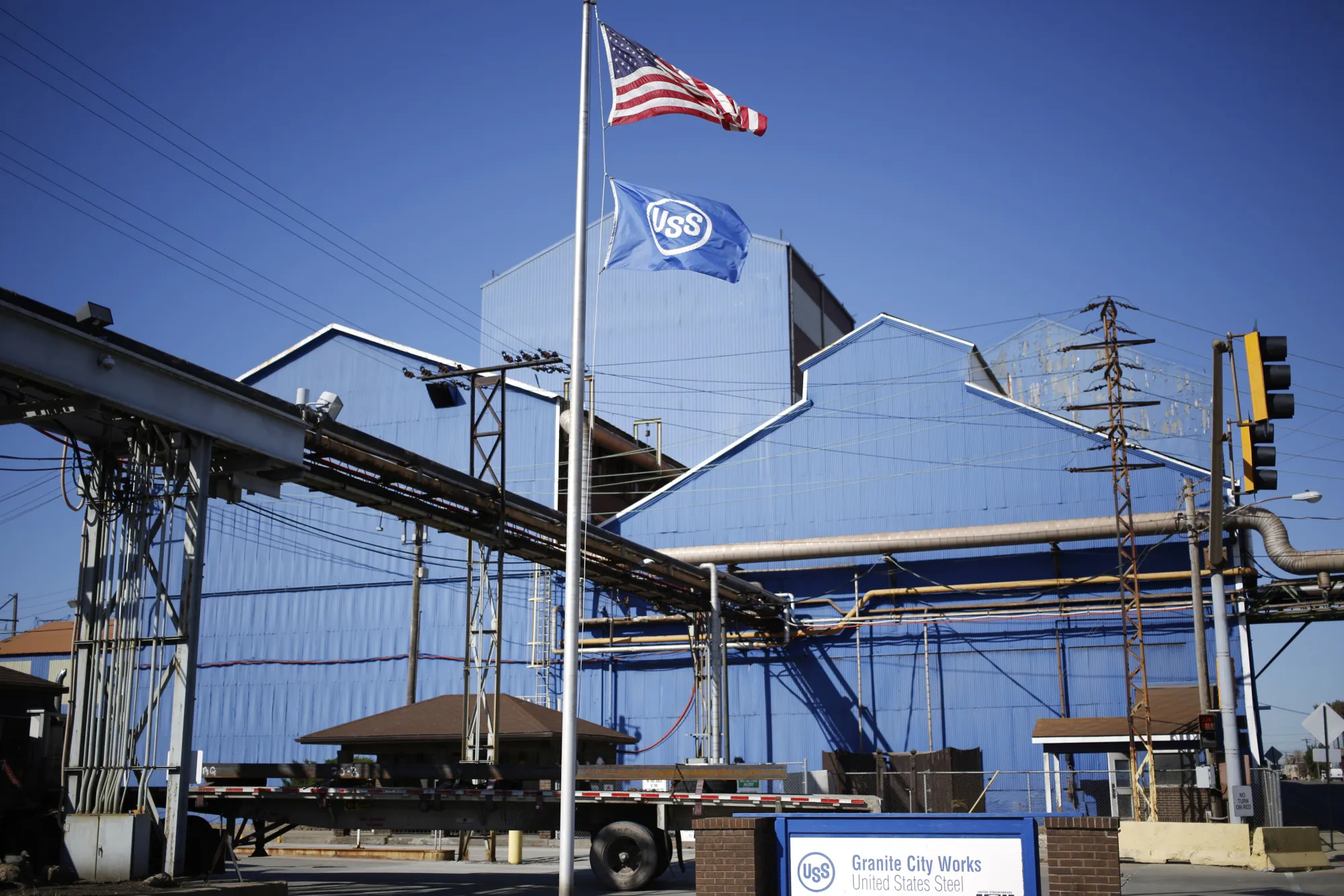The US Steel Granite City Works facility in Illinois, US.