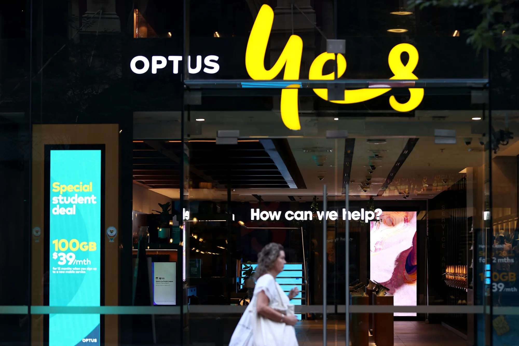 An Optus store in Sydney.