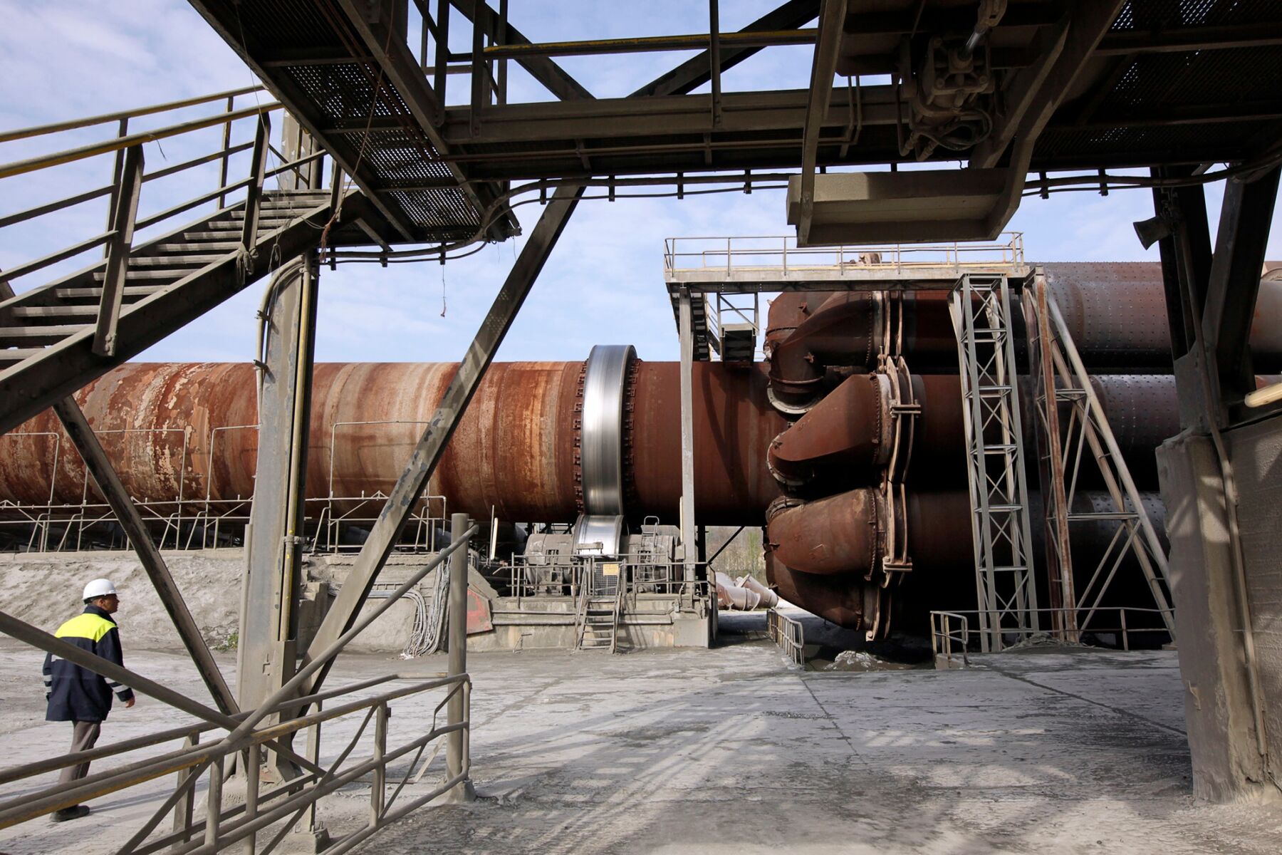 The kiln at ENCI cement factory, part of the Heidelberg group, Maastricht, Netherlands.(AP Photo/Peter Dejong)