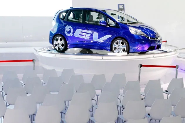 A Honda Fit electric vehicle at the Shanghai auto show