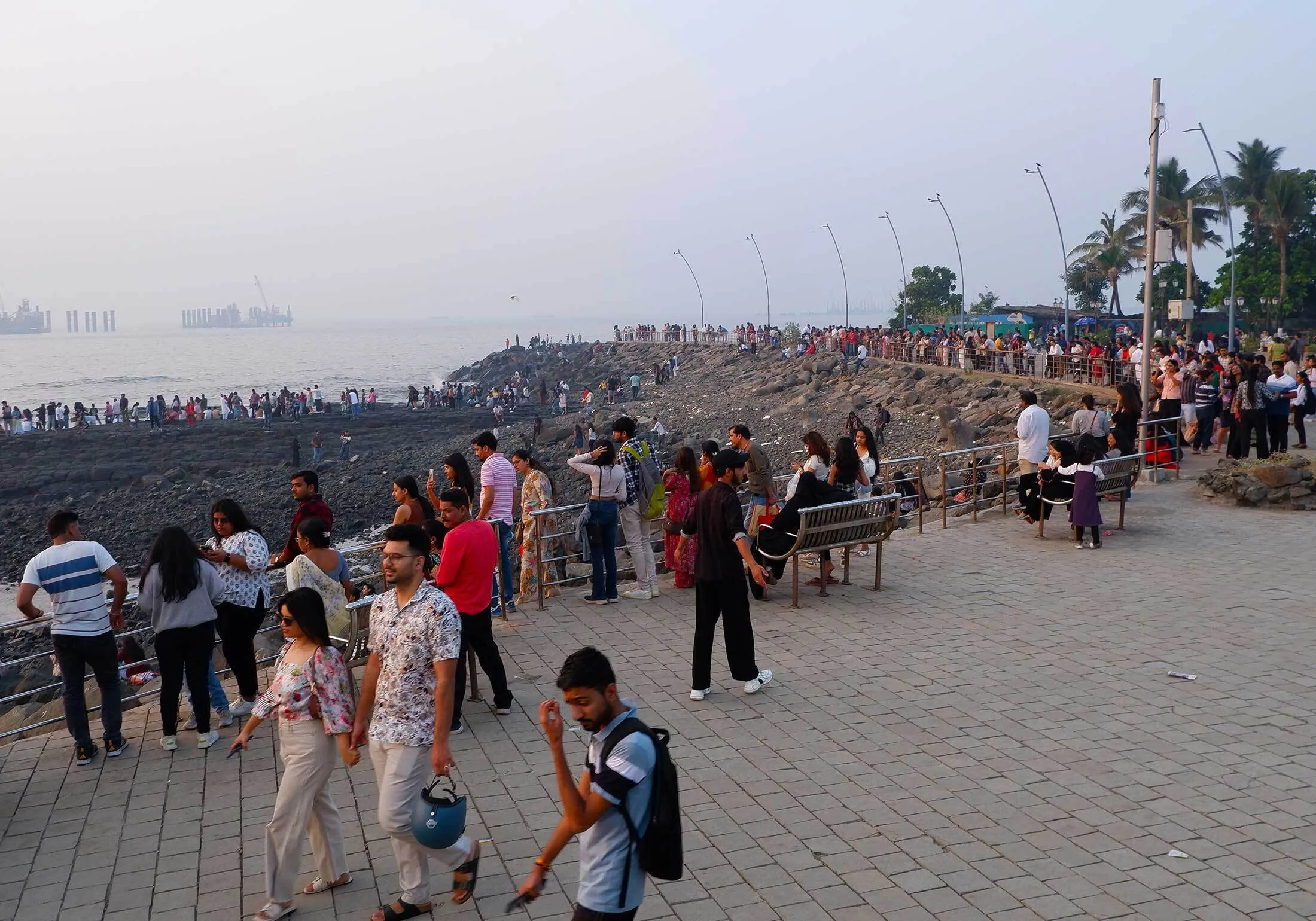 The Bandstand Promenade on a busy evening.