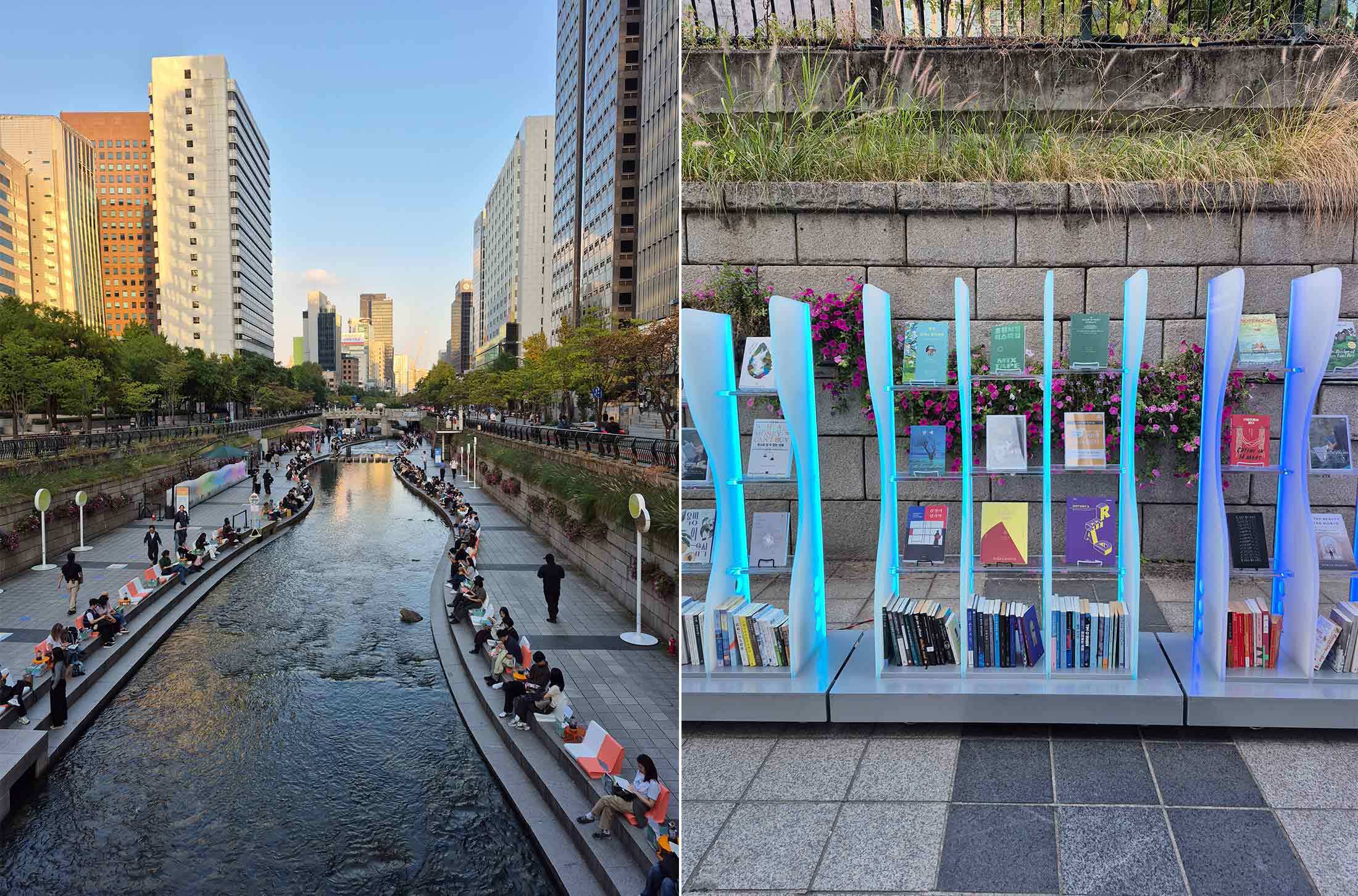 A reading event in downtown Seoul. 