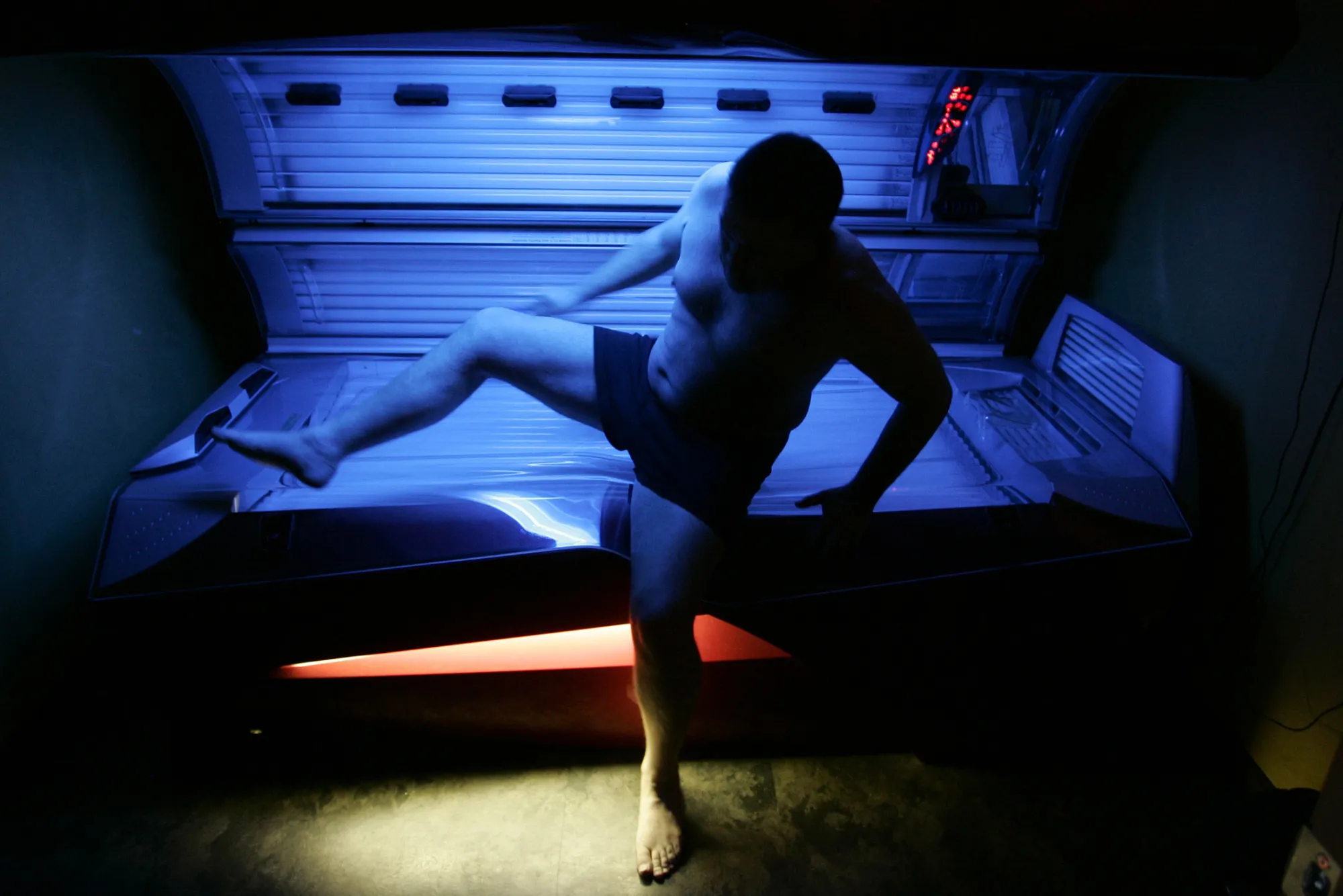 A tanning bed at L.A. Tanning in Los Angeles on March 26, 2010.

