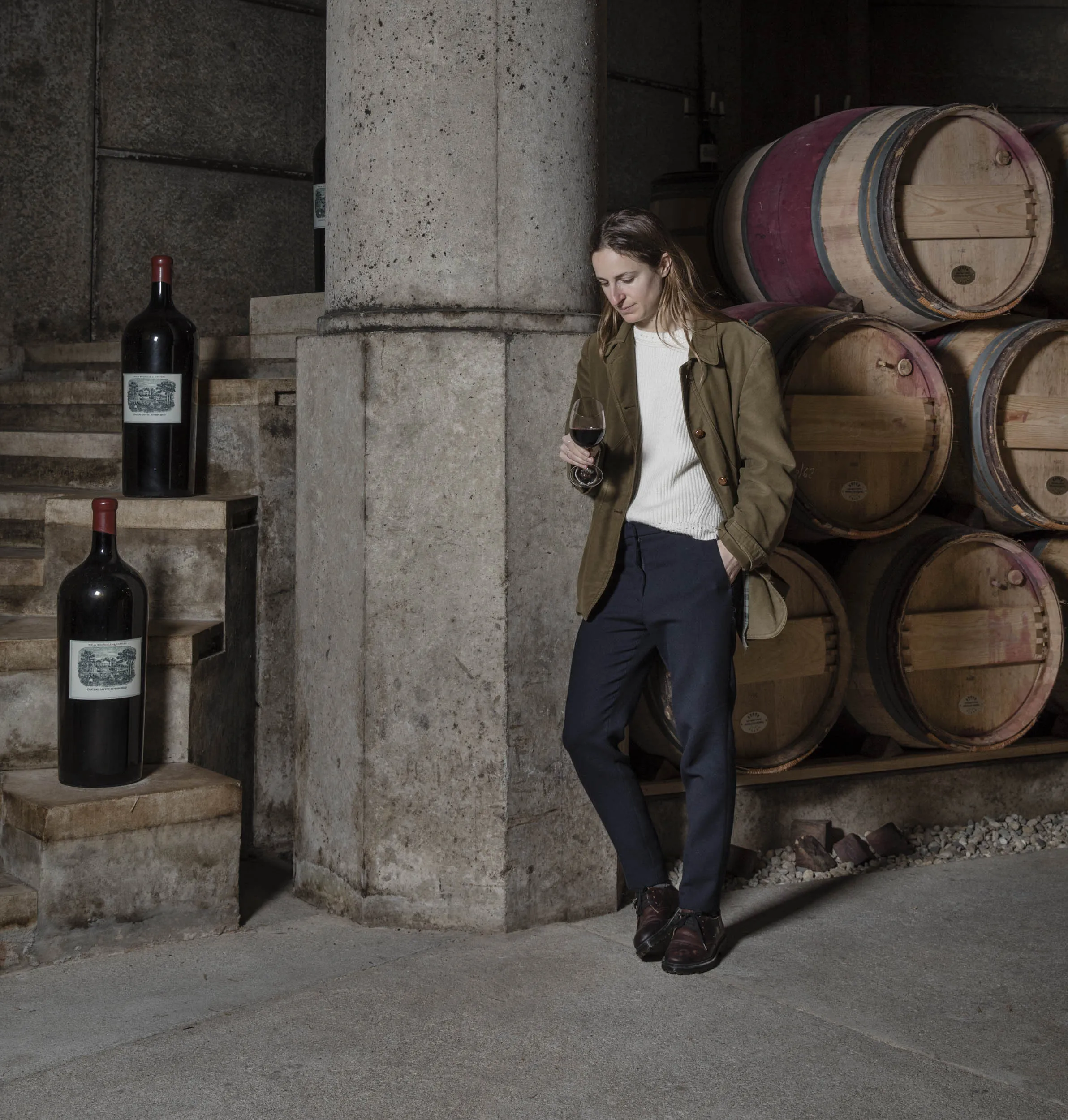 Saskia de Rothschild in the winery at Château Lafite, in Pauillac, France, on April 11, 2018.&nbsp;
