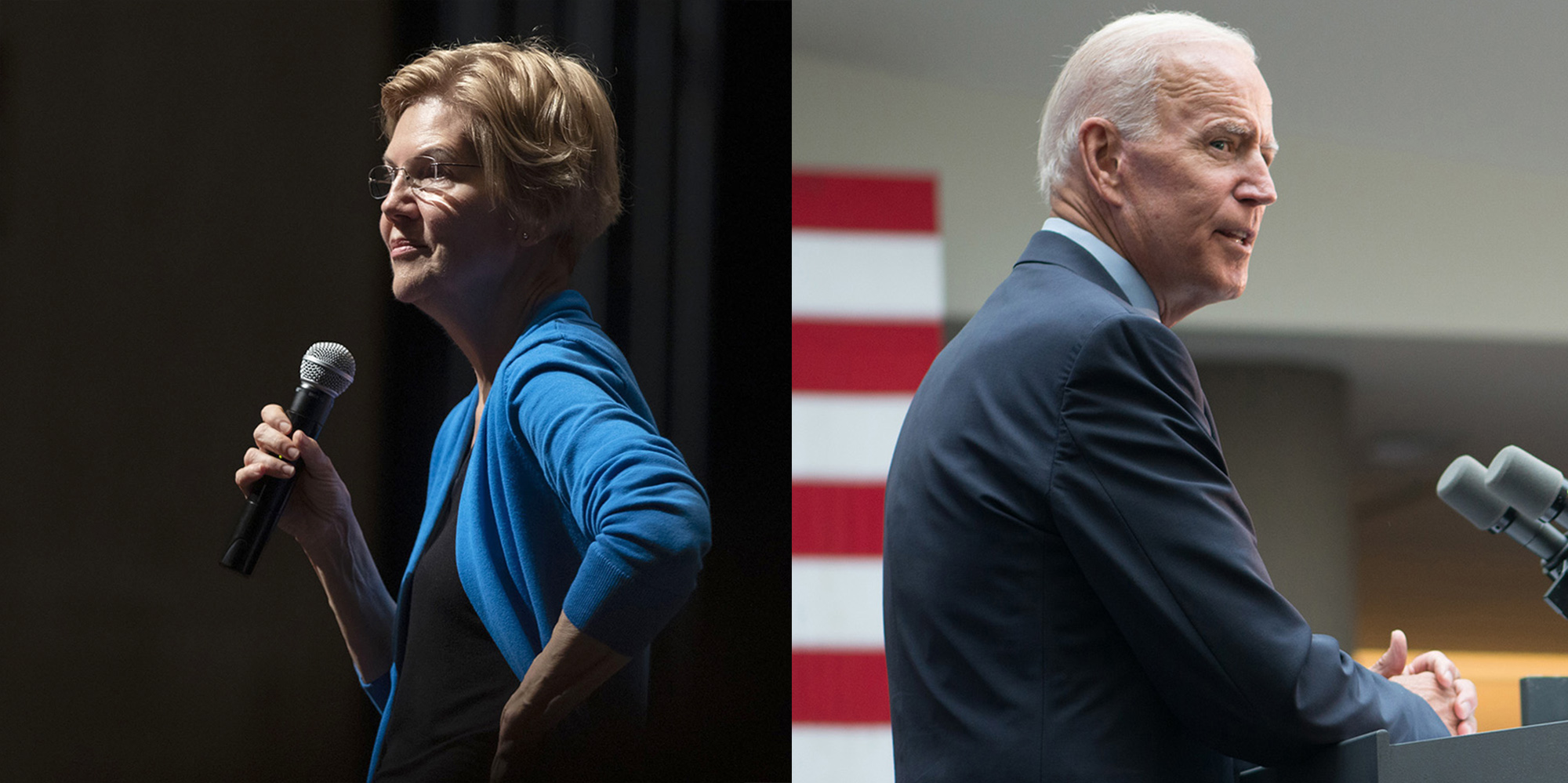 Elizabeth Warren and Joe Biden