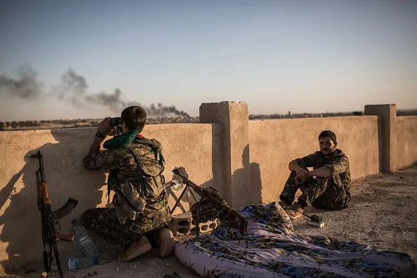 Kurdish fighters in northeastern Syria.
