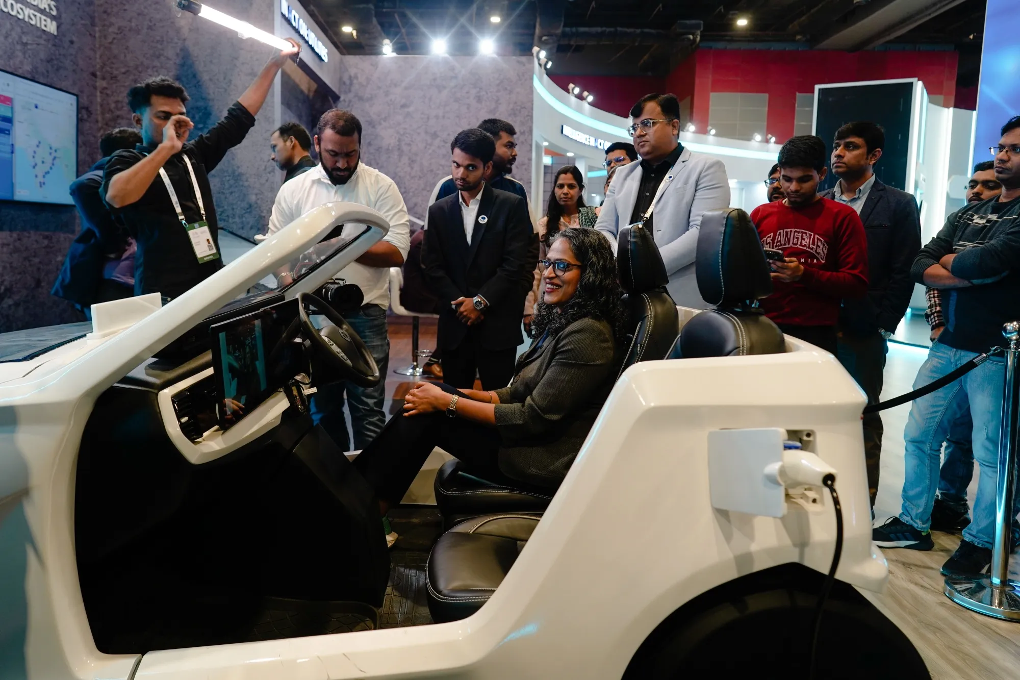 Attendees at the AI Impact Summit in New Delhi, India, on Friday, Feb. 20, 2026.&nbsp;