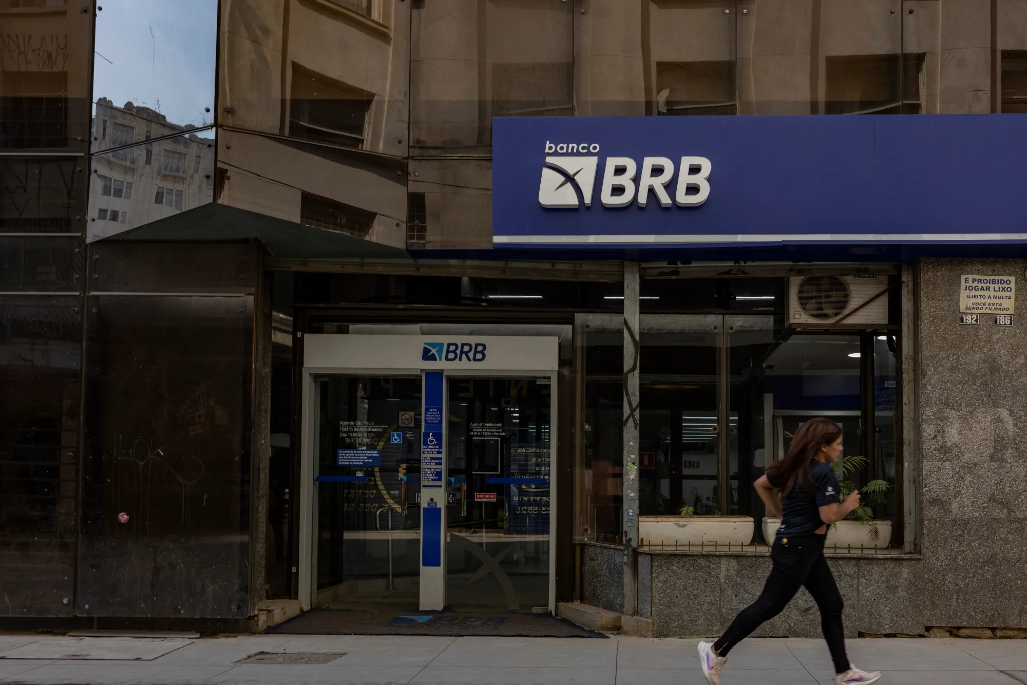 A Banco de Brasilia bank branch in Sao Paulo.