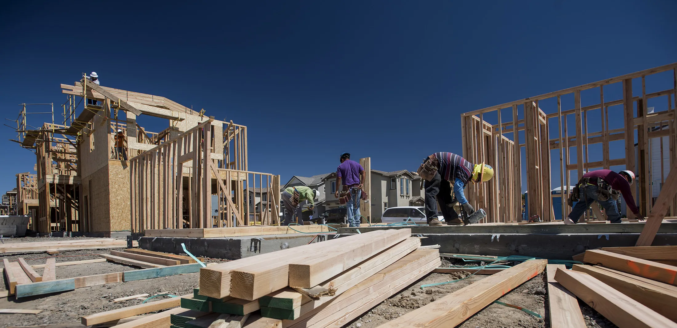 Construction At A KB Homes Development Ahead Of Housing Starts Figures