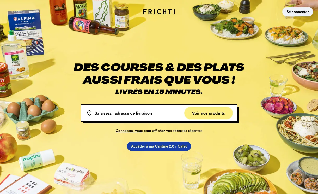 The&nbsp;Frichti website.