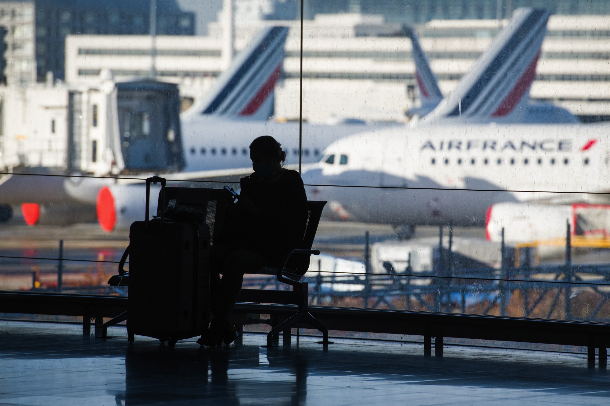 Festival season passengers at Charles de Gualle Airport