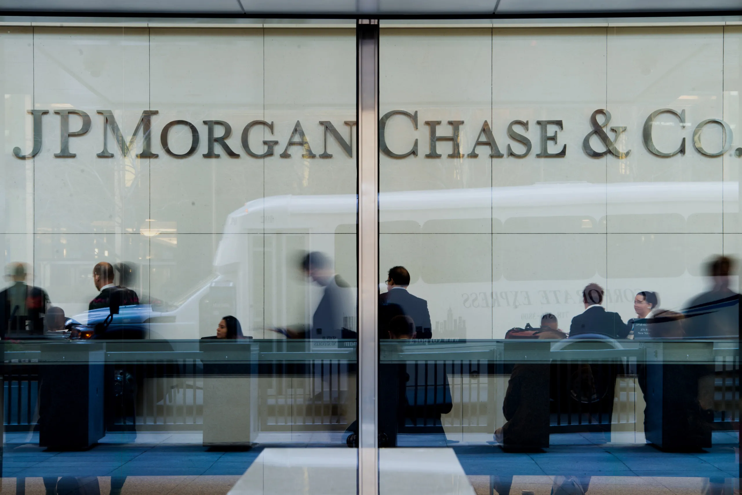 The JPMorgan Chase &amp; Co. headquarters building in New York.