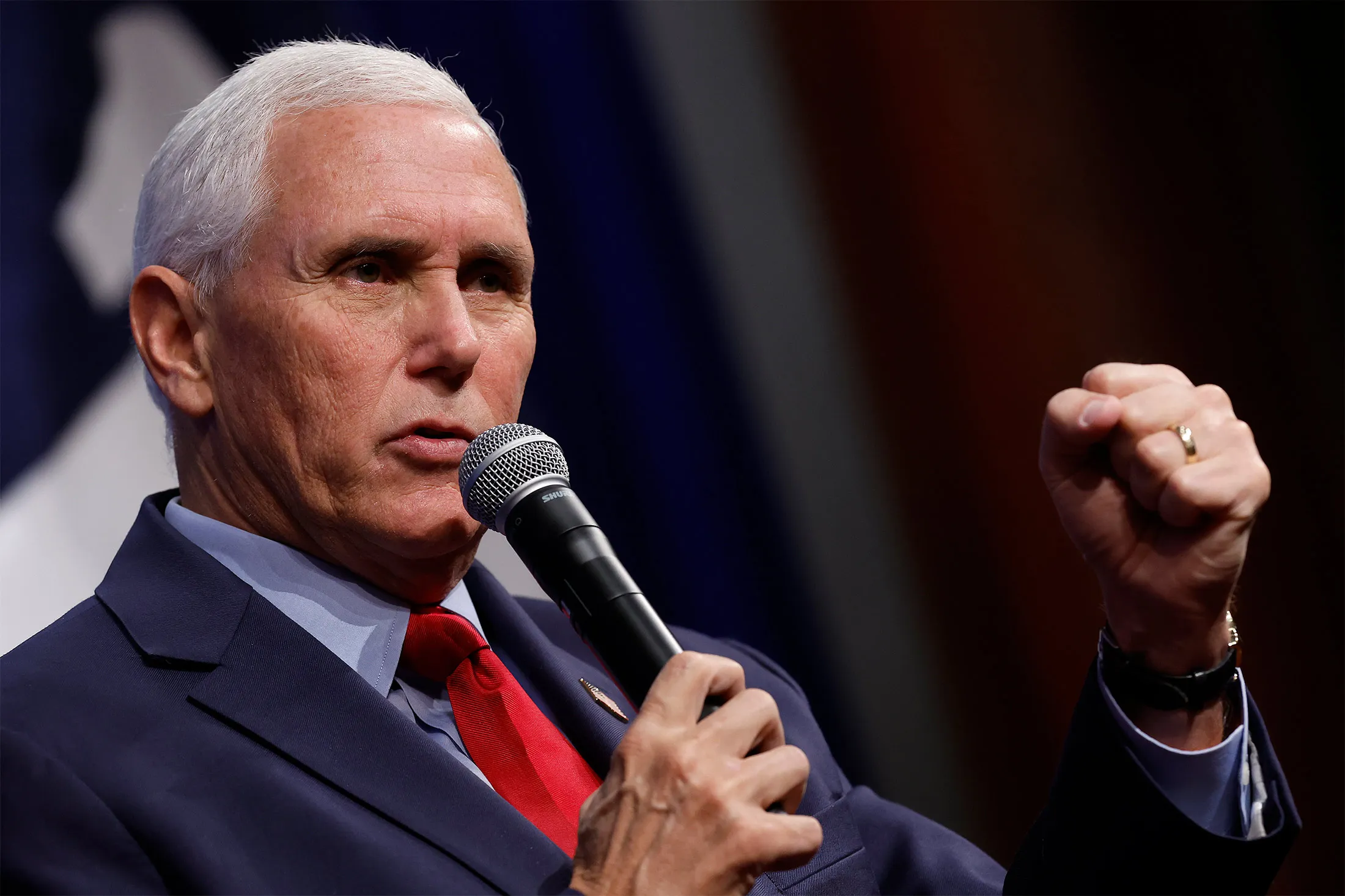 Mike Pence speaks during an event at the conservative Heritage Foundation&nbsp;in Washington, on Oct. 19.