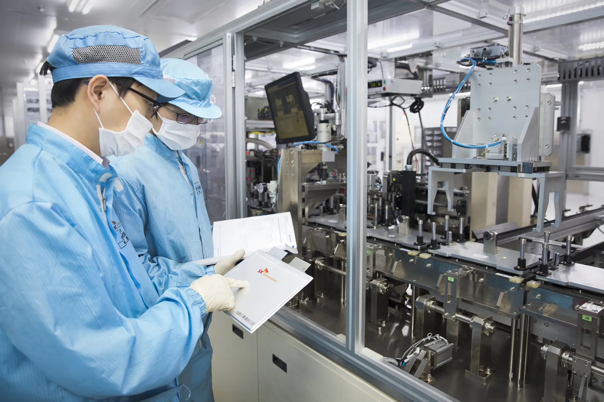 SK Innovation’s EV battery plant in Seosan.