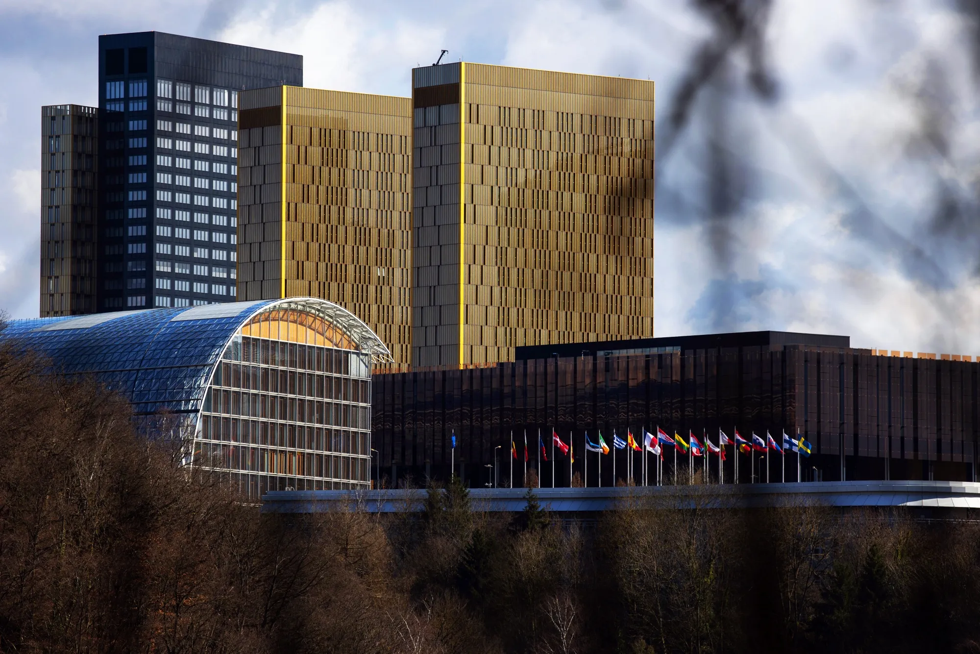 The European Investment Bank&nbsp;headquarters, lower left, in Luxembourg.