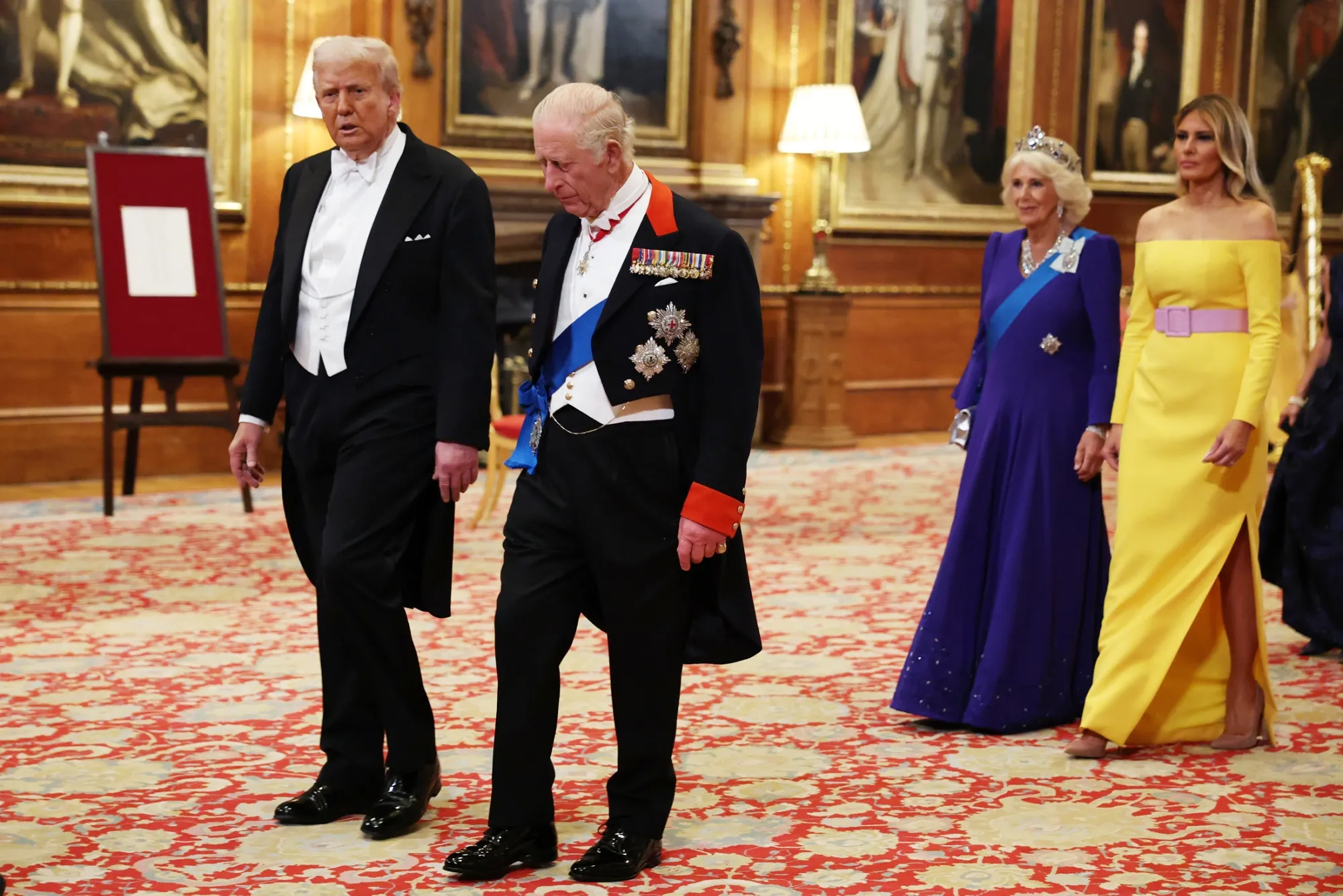 US President Donald Trump and King Charles III, in Windsor, last September.