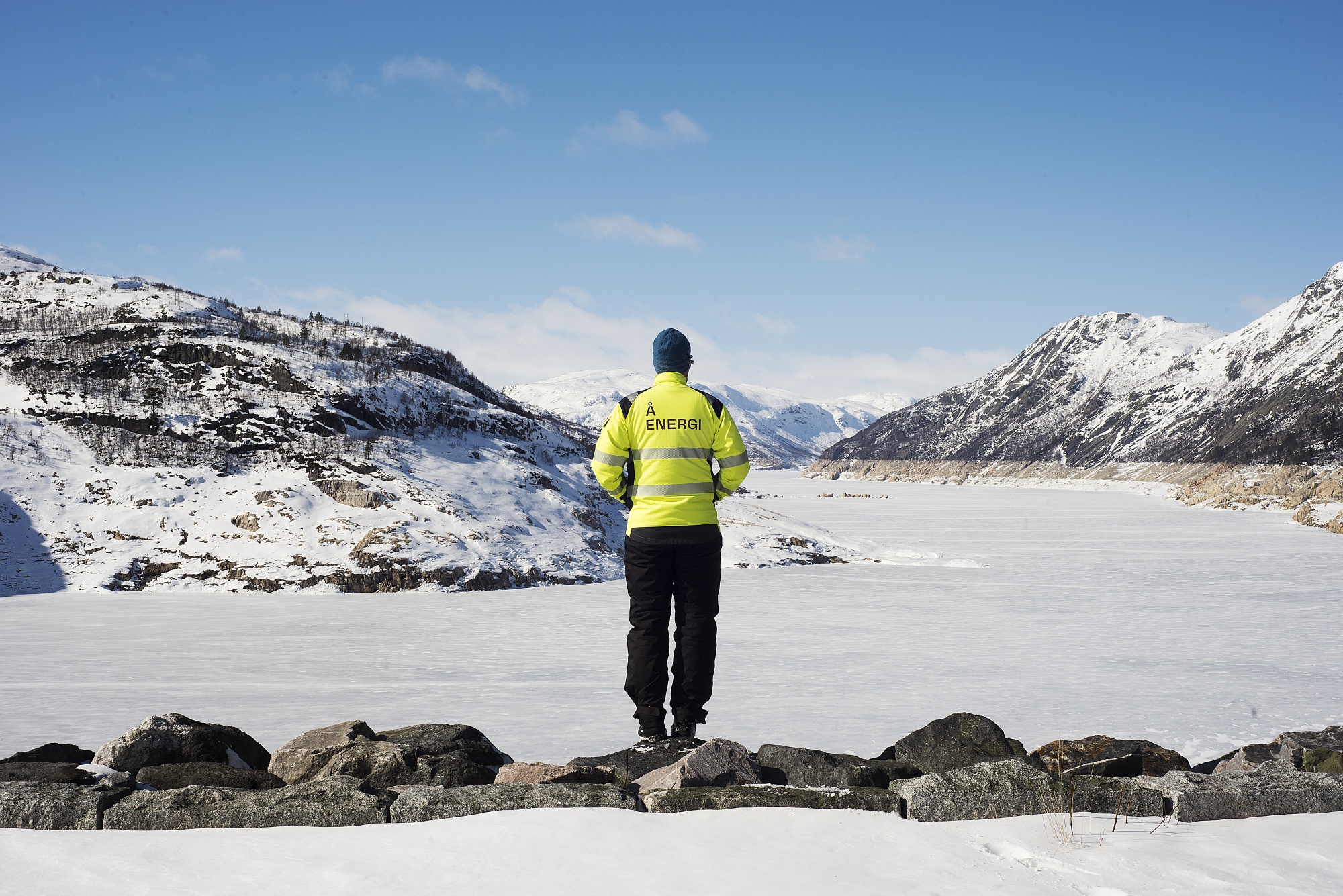 Sverre Eikeland at the Vatndals dam in March. Photographer: Dana Ullman/Bloomberg