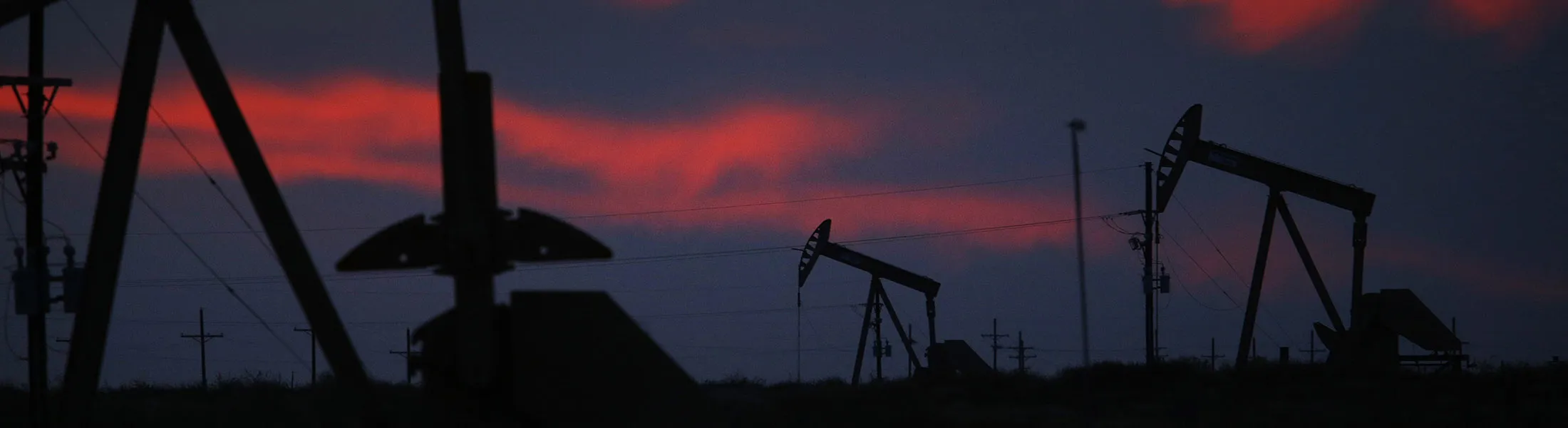 Pump jacks in the oil fields surrounding Midland.