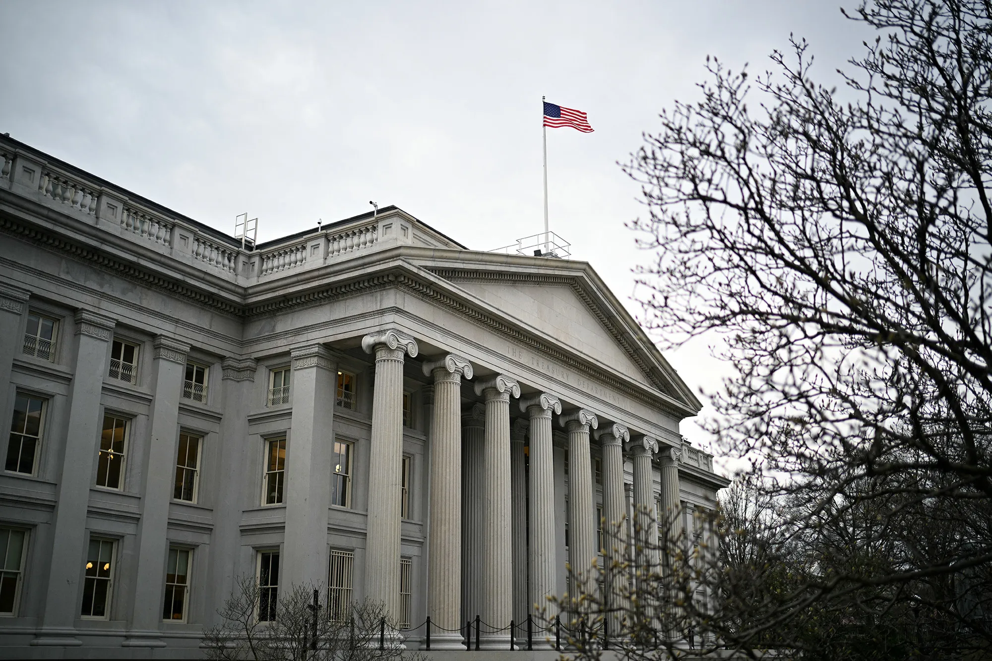 The US Department of Treasury in Washington, DC.