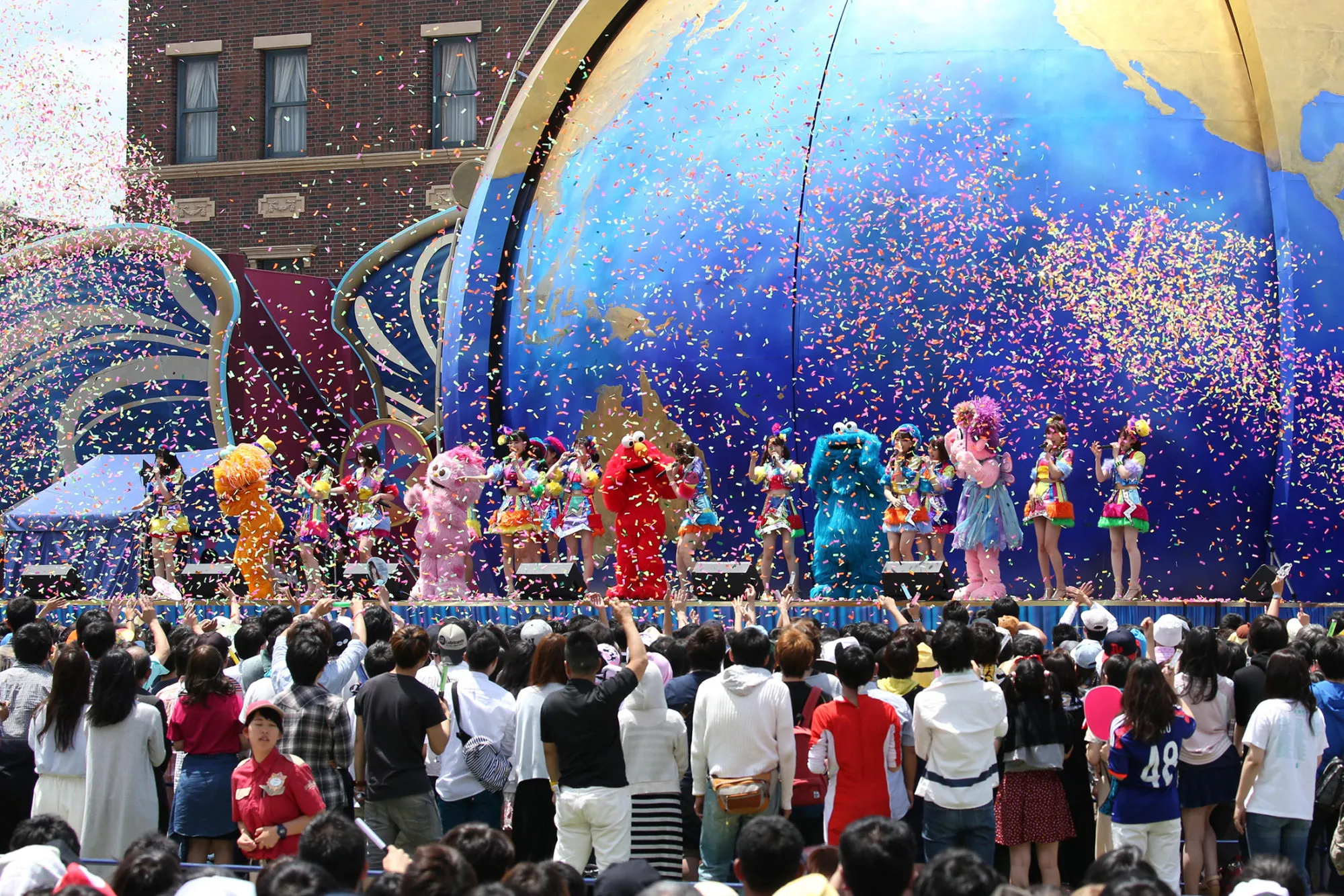 AKB48 performs at Universal Studios Japan (USJ) in Osaka on June 2, 2016.
