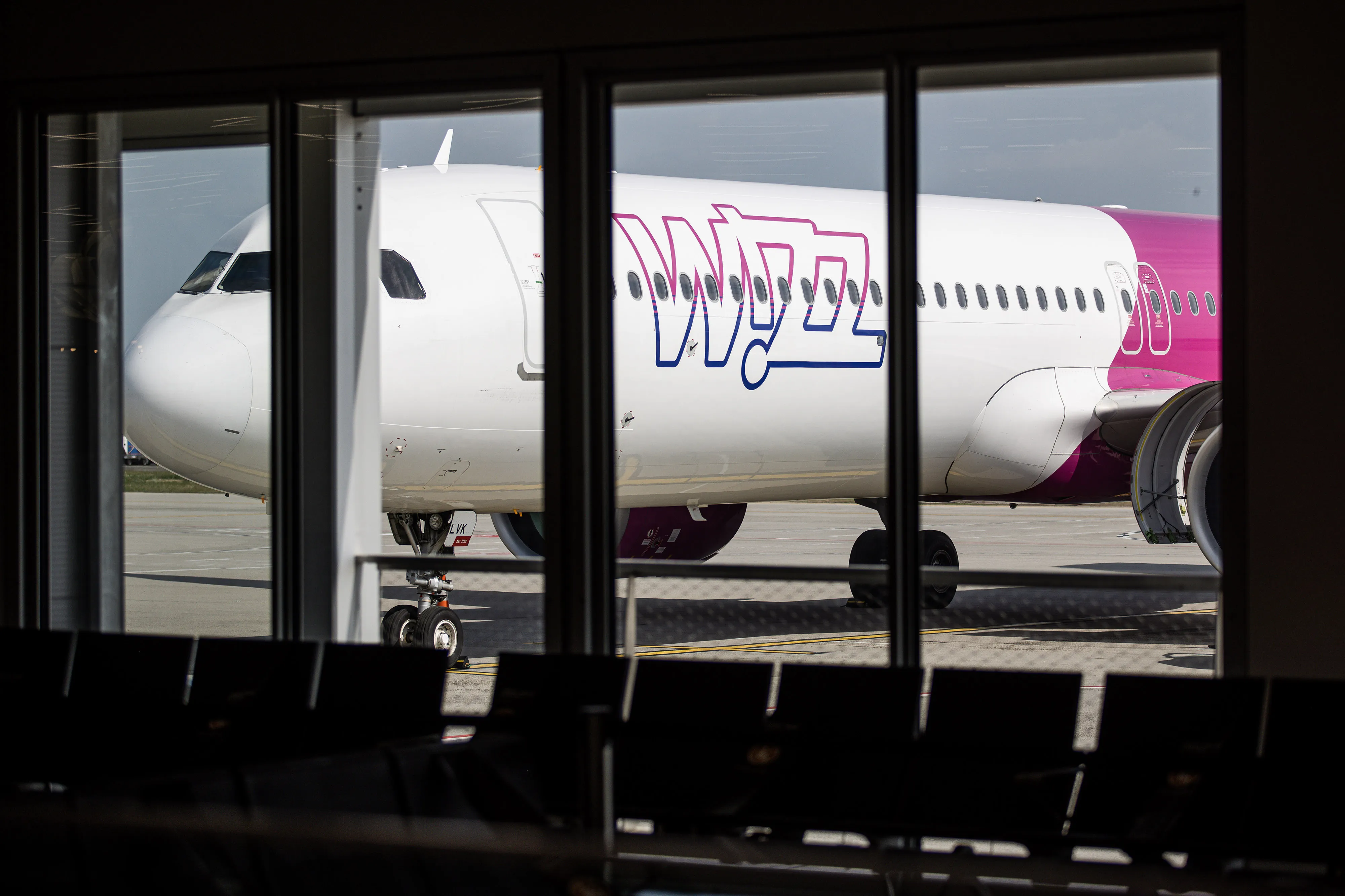A Wizz Air passenger aircraft at Budapest Ferenc Liszt International Airport in Budapest.