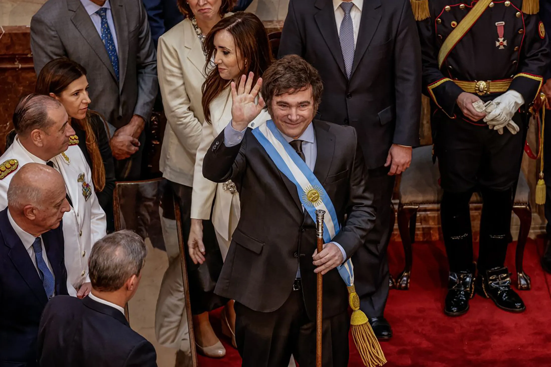 Javier Milei during his inauguration ceremony at the National Congess in Buenos Aires on Dec. 10.