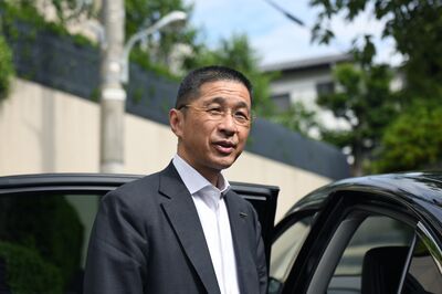 Nissan Motor CEO Hiroto Saikawa Addresses To Media 