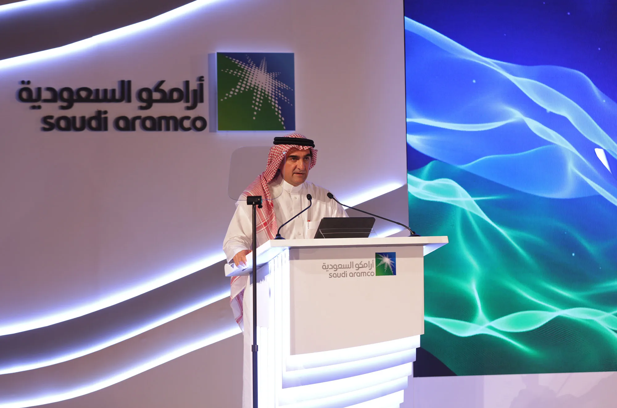 Yasir Al-Rumayyan speaks&nbsp;on Nov. 3.