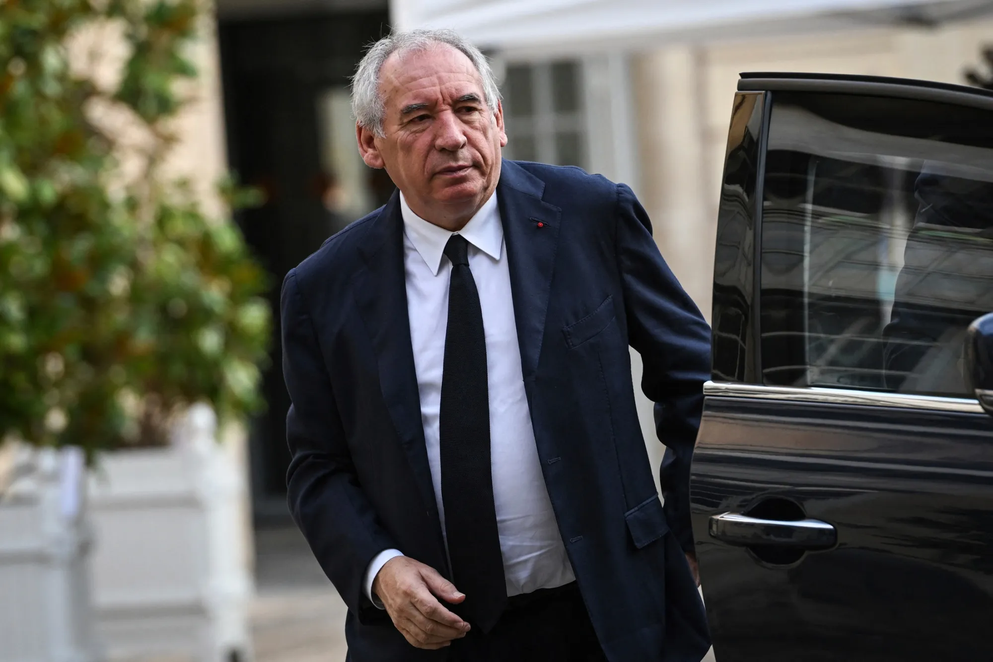 Francois Bayrou arrives at Hotel Matignon in Paris, on Sept. 4.