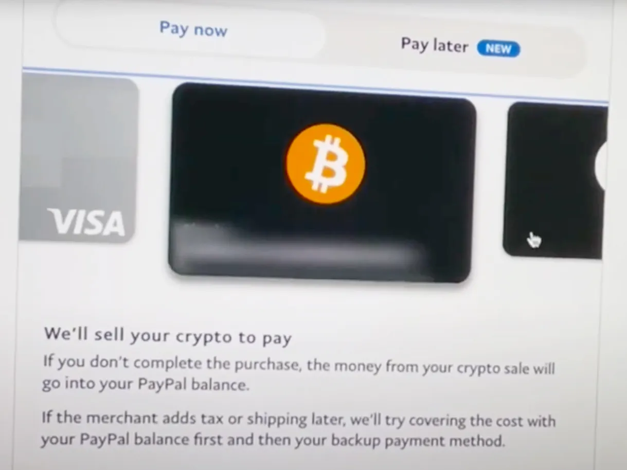 PayPal’s “Checkout with Crypto” service.